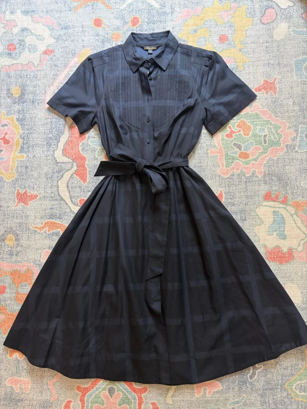 NWT Brooks Brothers 100% cotton button down shirt dress. Old money, classic - Picture 7 of 12